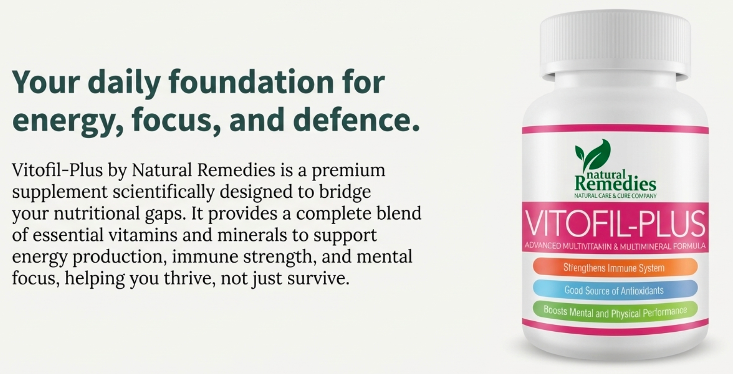 Vitofil-Plus Multivitamin & Multimineral Capsules 30s